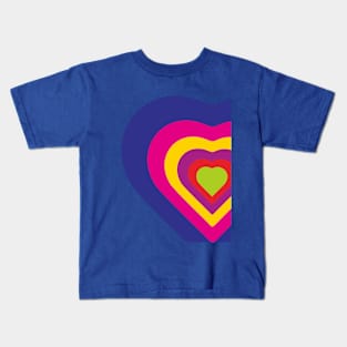 Colorful Love Illustration Forms An Archery Board. Kids T-Shirt